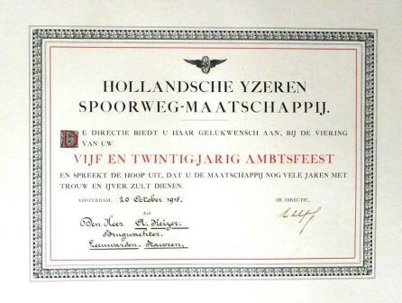 25 jarig ambtsfeest 1915