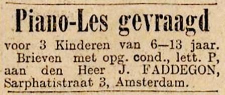 pianoles gevraagd - Nieuws v.d.Dag 19 sep.1904