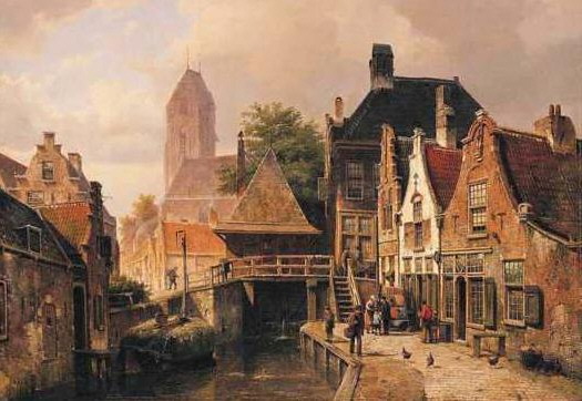 Gezicht op Oudewater 1867 (Willem Koekkoek)