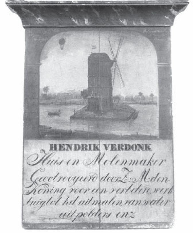 uithangbord Hendrik Verdonk (1803-1863)